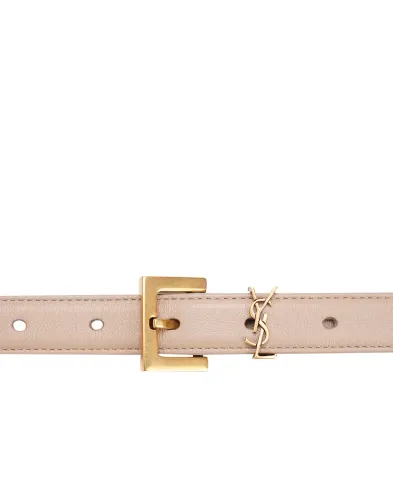 Saint Laurent Шкіряний ремінь Monogram narrow - Артикул: 554465-BOO0W