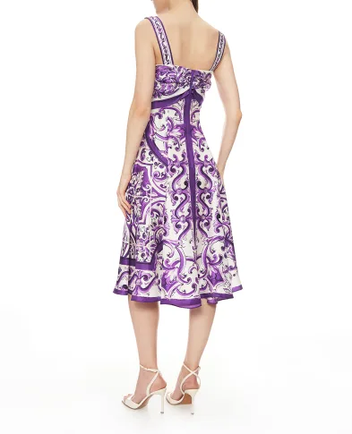 Dolce&Gabbana Сукня з шовку з принтом - Артикул: F6TZBT-HI1T1