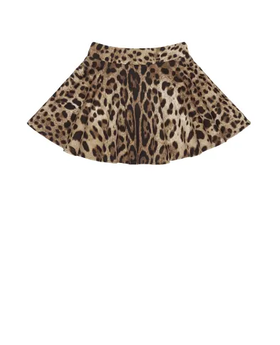 Dolce&Gabbana Детская юбка с леопардовым принтом - Артикул: L5JIB8-HS7LD-S