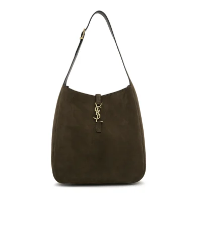 Saint Laurent Cумка LE 5À7 Large из телячьей замши - Артикул: 850545-1U80W