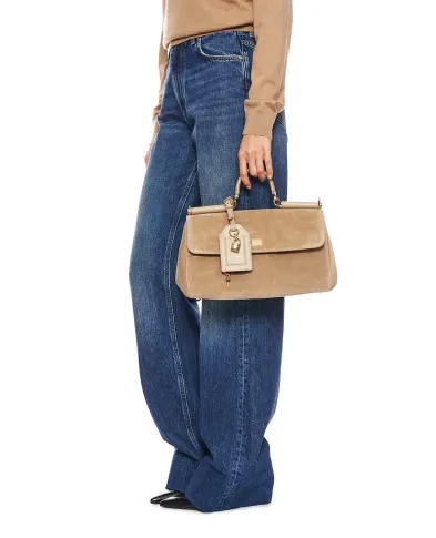 Dolce&Gabbana Сумка My Sicily Medium з телячої замші - Артикул: BB7782-BO903