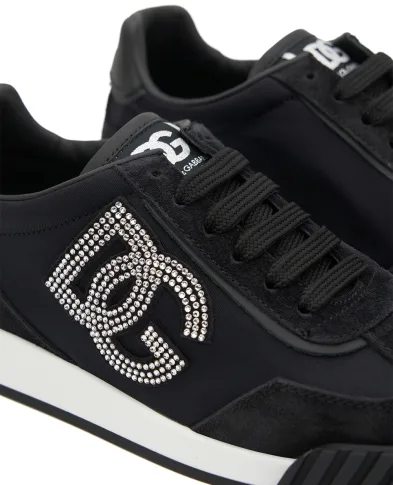 Dolce&Gabbana Детские кроссовки DG Athletic из телячьей замши - Артикул: D11450-A0680-L