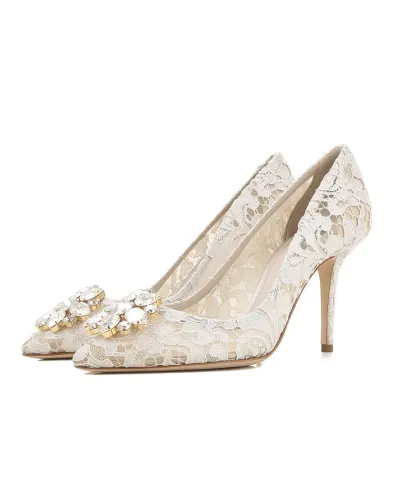 Dolce&Gabbana Мереживні човники Rainbow Lace - Артикул: CD0101-AL198