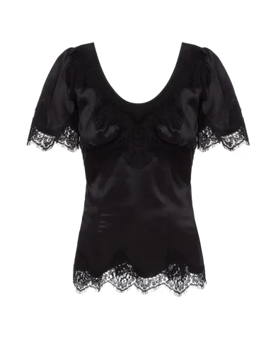 Dolce&Gabbana Шелковая блуза - Артикул: F7U44T-FURAG