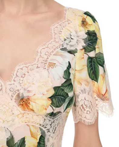 Dolce&Gabbana Шовковий топ - Артикул: F7U44T-FSA0E