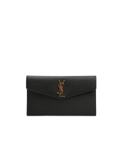 Saint Laurent Кожаный клатч Uptown - Артикул: 565739-1GF0J