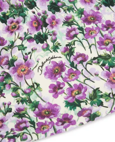 Dolce&Gabbana Детское платье с принтом фиалок - Артикул: L5JDAL-FSG81-B