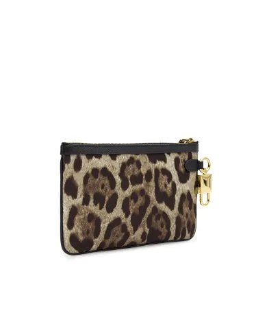 Dolce&Gabbana Визитница в леопардовом принте - Артикул: BI3436-A0007