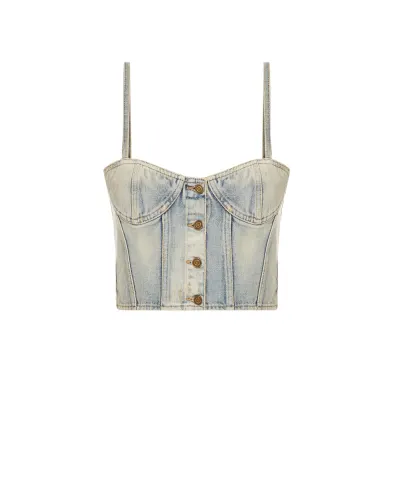Saint Laurent Джинсовий топ - Артикул: 695163-Y996D