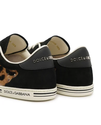 Dolce&Gabbana Кеды Saint Tropez Light из телячьей кожи с принтом - Артикул: CK2306-AS529