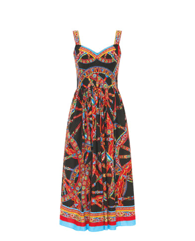 Dolce&Gabbana Платье в принт Carretto - Артикул: F6TTHT-GDDTF