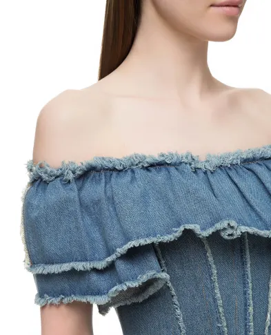 Dolce&Gabbana Джинсовий топ - Артикул: F73G3D-G897L