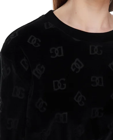 Dolce&Gabbana Велюровий топ - Артикул: F9O83T-FJ7DL