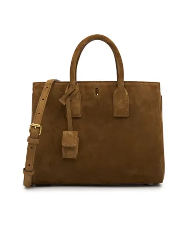 Saint Laurent Сумка SAC DE JOUR small из телячьей замши - Артикул: 861231-1U80W