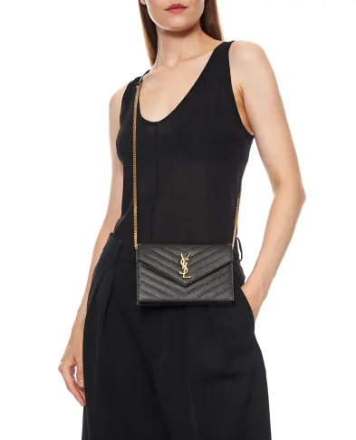 Saint Laurent Сумка-конверт Cassandre з телячої шкіри - Артикул: 857605-BOW01