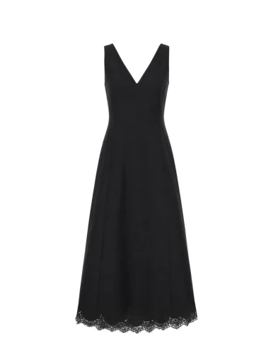Valentino Сукня Crepe Couture з вовни та шовку - Артикул: 9B3VAL051CF