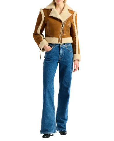 Balmain Куртка-косуха з овчини - Артикул: HF1TD245LE42