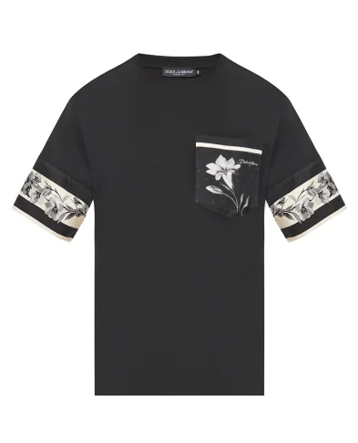 Dolce&Gabbana Футболка из хлопка и шелка с принтом - Артикул: G8SB2T-G7PZJ