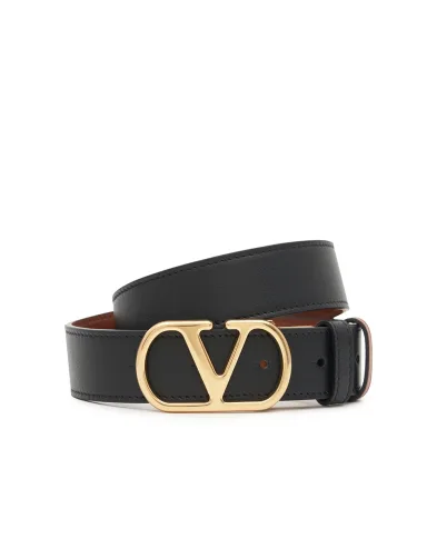 Valentino Двусторонний ремень VLogo Signature из телячьей кожи - Артикул: 9W2T0SQ3ZDM