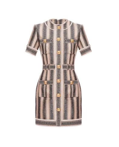 Balmain Твідова сукня - Артикул: XF1R7050XB30