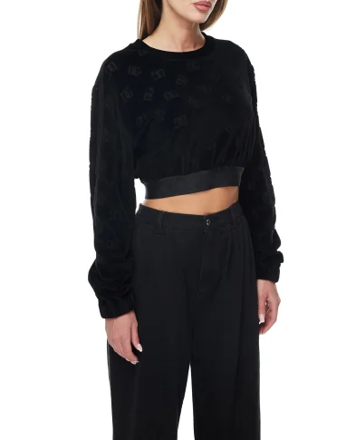 Dolce&Gabbana Велюровий топ - Артикул: F9O83T-FJ7DL