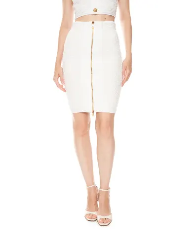Balmain Юбка из твида с шерстью - Артикул: HF1LC533KK12