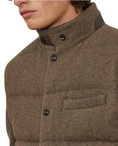 Ralph Lauren Purple Label Пуховый жилет Whitwell из шерстяной смеси - Артикул: 790982907001