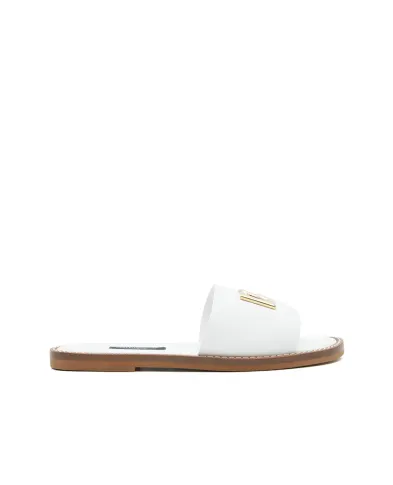 Dolce&Gabbana Дитячі шльопанці з телячої шкіри - Артикул: D11285-A1048-XL