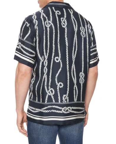 Dolce&Gabbana Рубашка Hawaii из шелка в морском принте - Артикул: G5JH9T-HI143