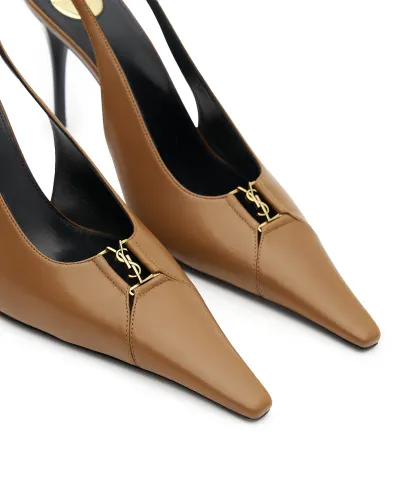 Saint Laurent Туфли-слингбеки Babylone Breteuil из овечьей кожи - Артикул: 806685-AADF1