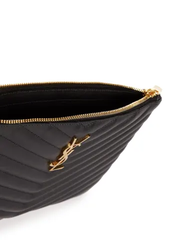 Saint Laurent Шкіряний клатч Monogram - Артикул: 379039-CWU01