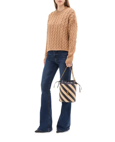 Saint Laurent Шкіряна сумка Alix Gold - Артикул: 734949-AABR6