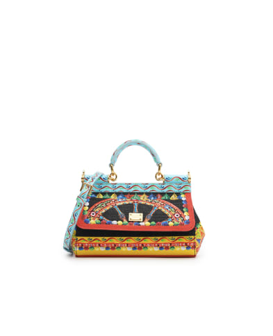Dolce&Gabbana Сумка Sicily Mini в принт Carretto - Артикул: BB7116-B0816