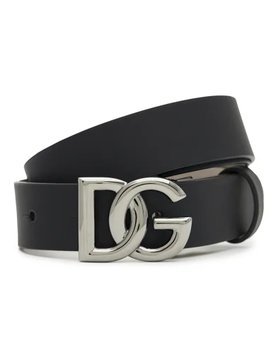 Dolce&Gabbana Детский ремень из телячьей кожи с логотипом - Артикул: EC0083-A3M29