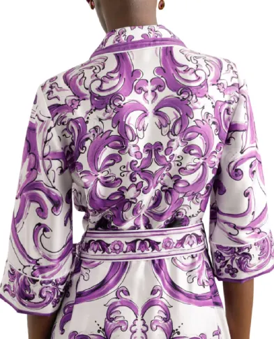 Dolce&Gabbana Платье из шелка с принтом - Артикул: F0AH2T-HI1S5