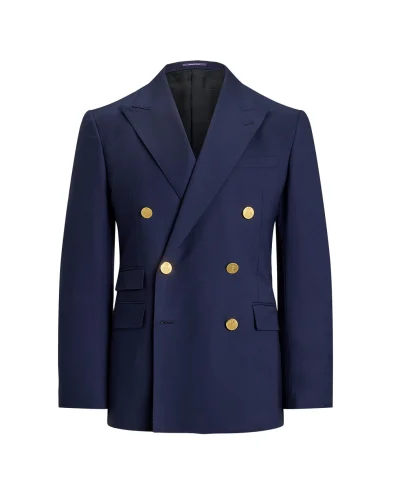 Ralph Lauren Purple Label Пиджак двубортный ручной работы от Gregory из шерсти - Артикул: 798765810001