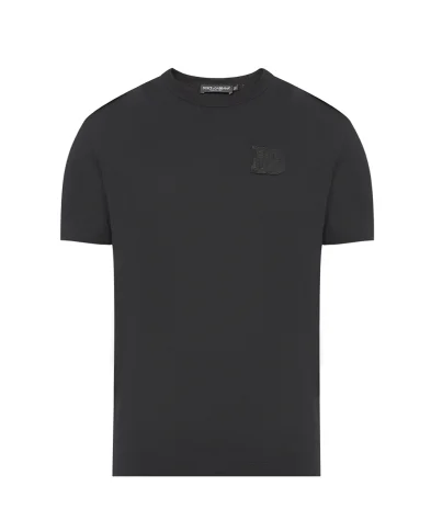 Dolce&Gabbana Футболка из хлопка с нашивкой - Артикул: G8PV1Z-G7P3N