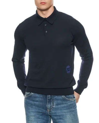 Dolce&Gabbana Поло с длинными рукавами из шерсти - Артикул: GXZ25Z-JGMLS