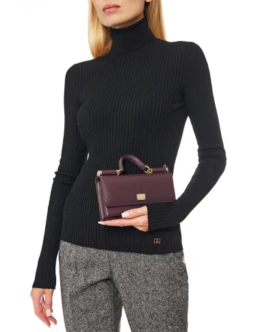 Dolce&Gabbana Кожаная сумка Sicily Phone Bag - Артикул: BI3280-A1001