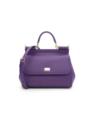 Dolce&Gabbana Кожаная сумка Sicily Large - Артикул: BB6002-B1001