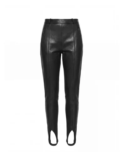 Balmain Брюки из овечьей кожи со стременами - Артикул: PA0000000005