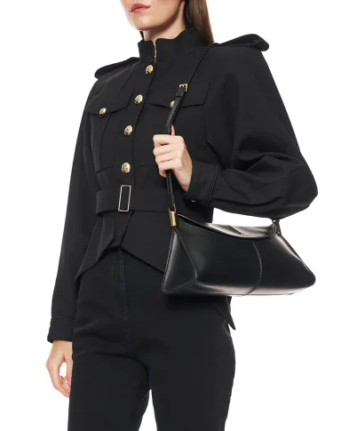 Balmain Сумка 64-83 medium із телячої шкіри - Артикул: HN0BL096LMRK