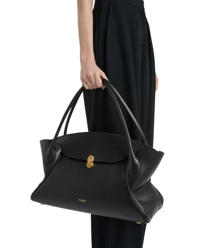 Balmain Сумка Pulse Day Medium из телячьей кожи - Артикул: HN1DB068LTEX