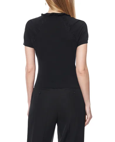 Dolce&Gabbana Футболка с кружевом и вышивкой - Артикул: F8V88Z-GDDPN