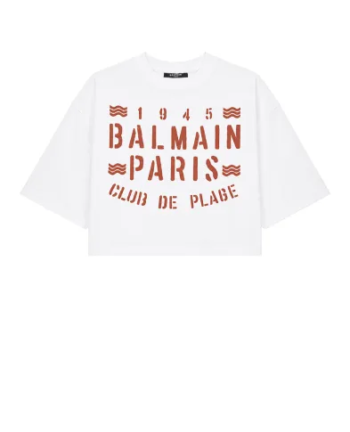 Balmain Футболка с принтом Balmain Plage - Артикул: GF0EE145BD55