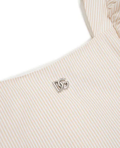 Dolce&Gabbana Детское платье с принтом в виде гортензий - Артикул: L54DN6-FI5NR-B