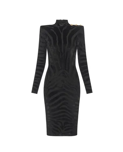 Balmain Платье бархатное - Артикул: FF0RF075JL11