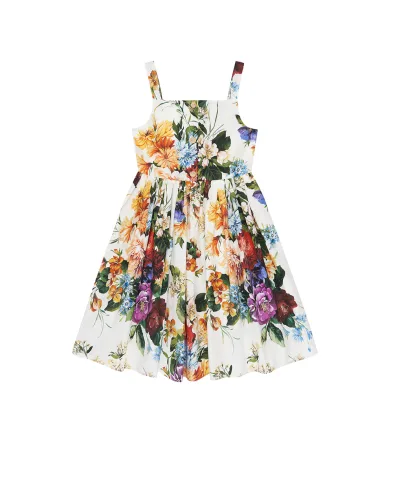 Dolce&Gabbana Детское платье с цветочным принтом - Артикул: L54DH8-HS5TV-B