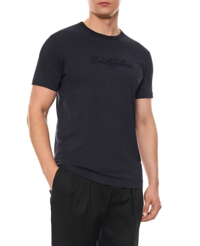 Dolce&Gabbana Футболка с вышивкой логотипа - Артикул: G8PT1Z-G7P9K