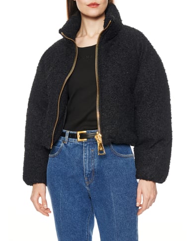 Balmain Пуховик із твіду - Артикул: HF1TP140XC67